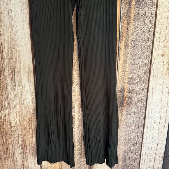 Helmut Lang Pants Black Pleated Knit Medium Luxury Capsule Versatile Minimalist - Picture 6 of 9